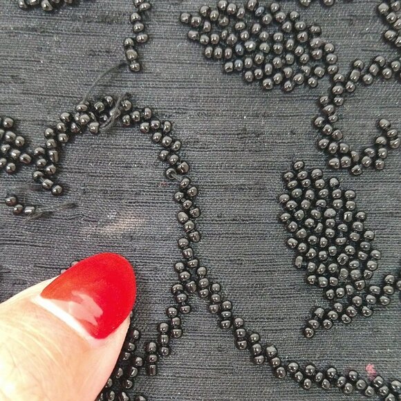 Specialty Collection Evening Crossbody Bag Black Purse Makeup Mirror Flap Close - Picture 11 of 13